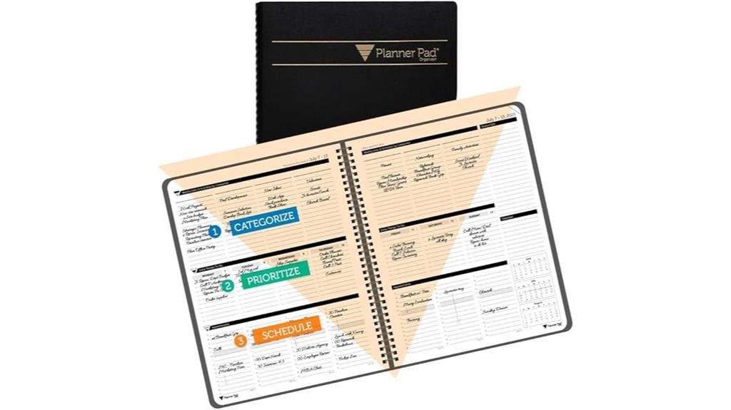 spiral bound yearly planner