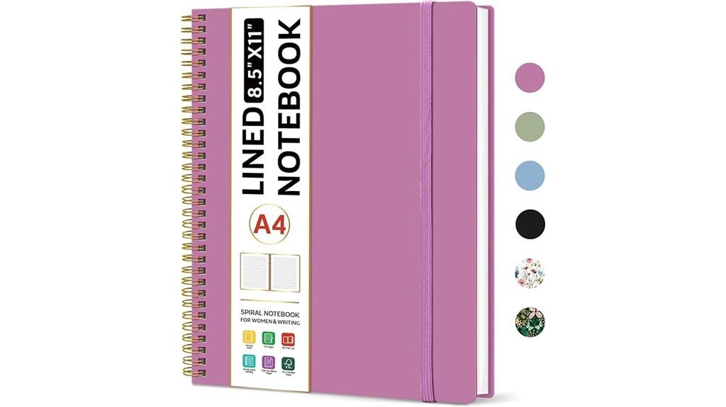 spiral notebook for work