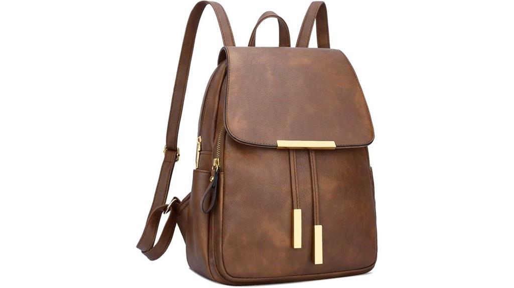 stylish vegan leather backpack