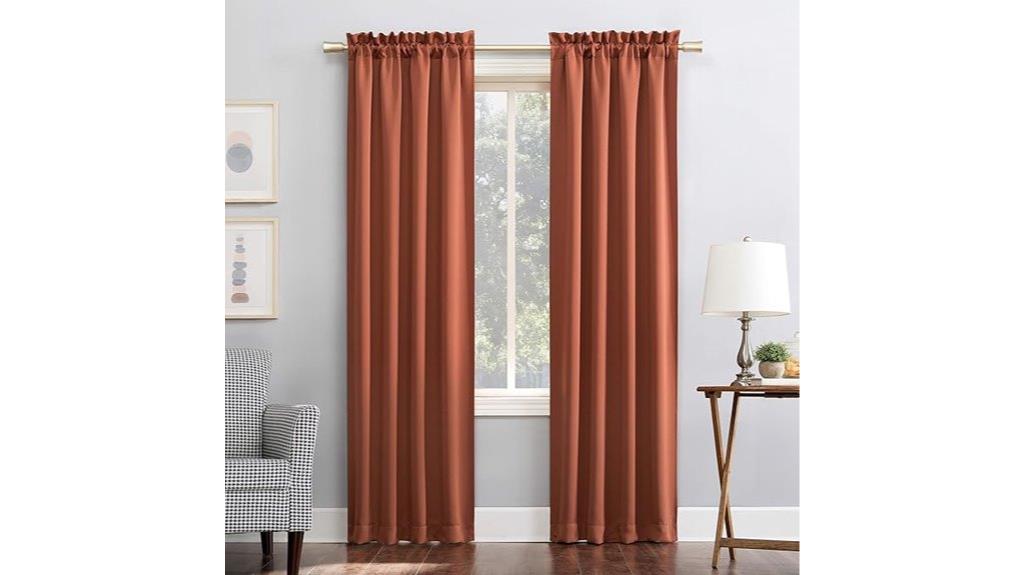 sun zero terracotta curtain