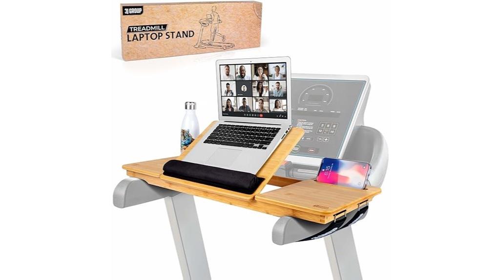 treadmill desk with accessories