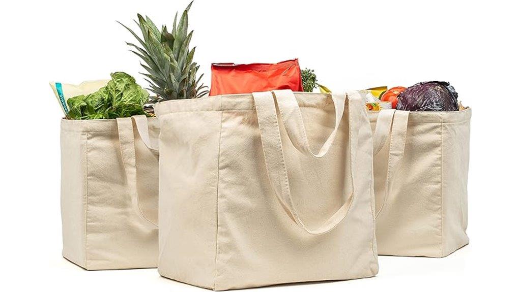 triple pocket canvas bags