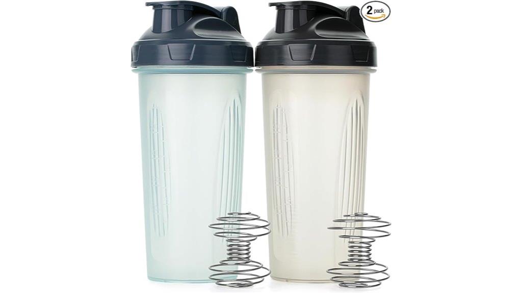 two 28 oz shaker bottles