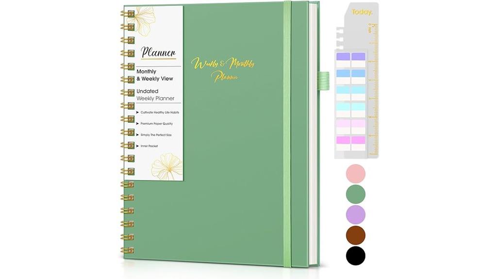 undated b5 planner notebook