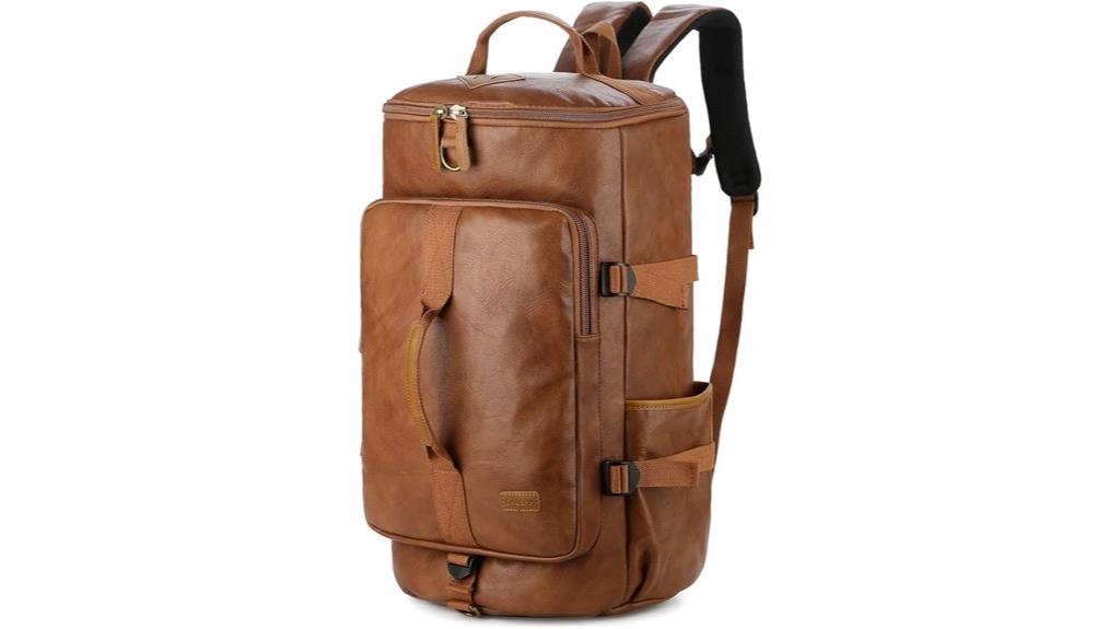 vegan leather travel bag