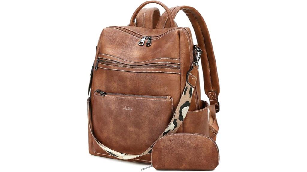 vegan leather women s backpack