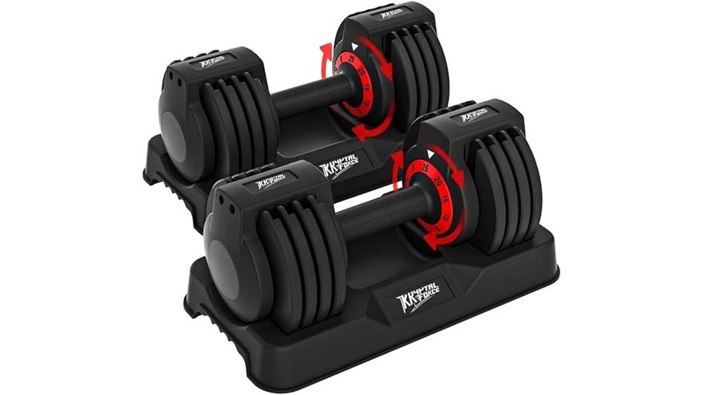 versatile adjustable dumbbells set