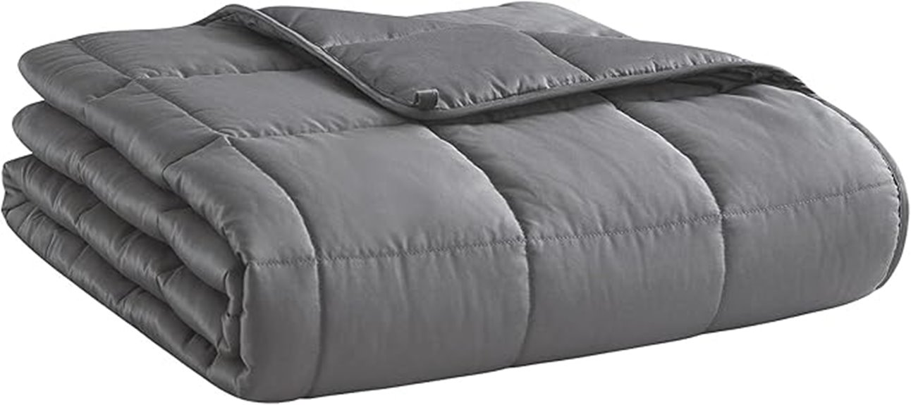 weighted grey blanket