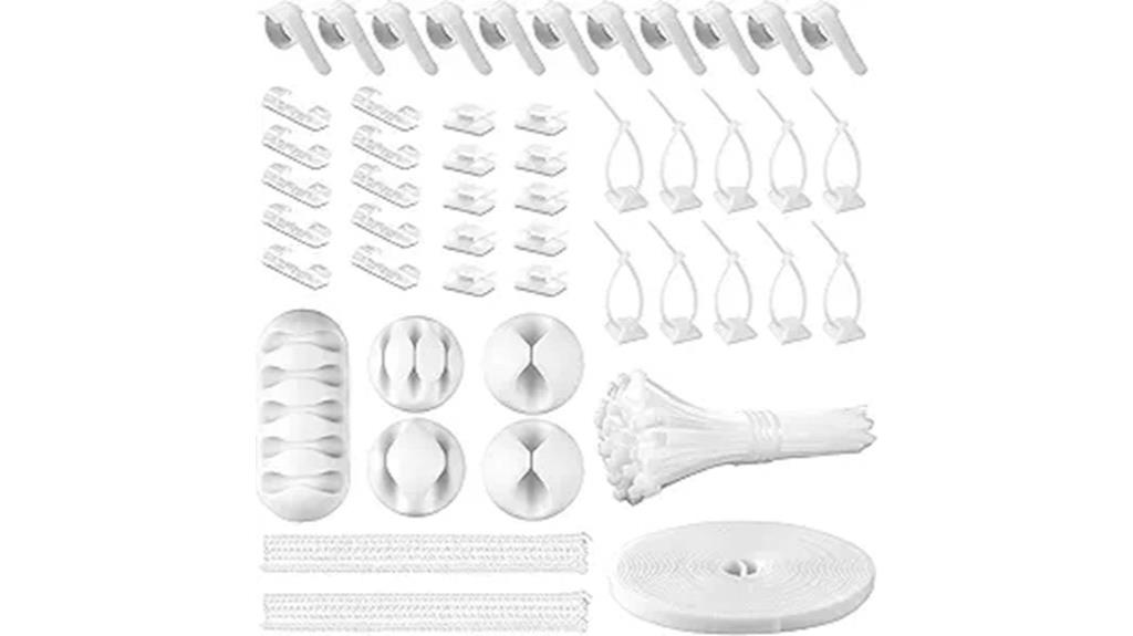 white cable clips bundle