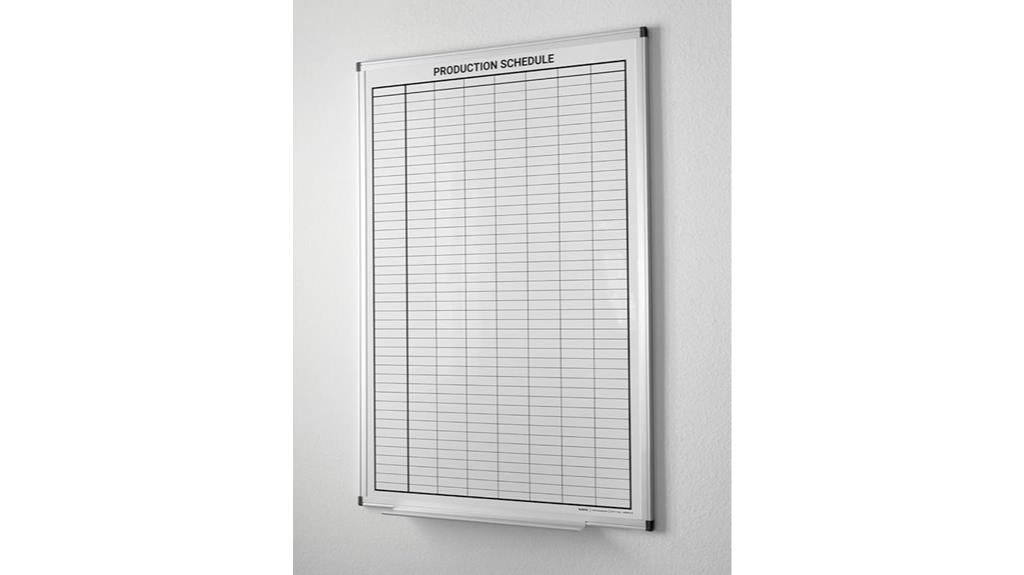 whiteboard for production schedule