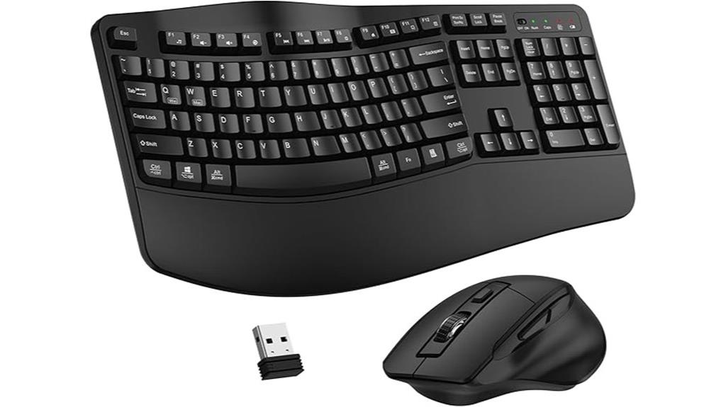 wireless ergonomic keyboard combo