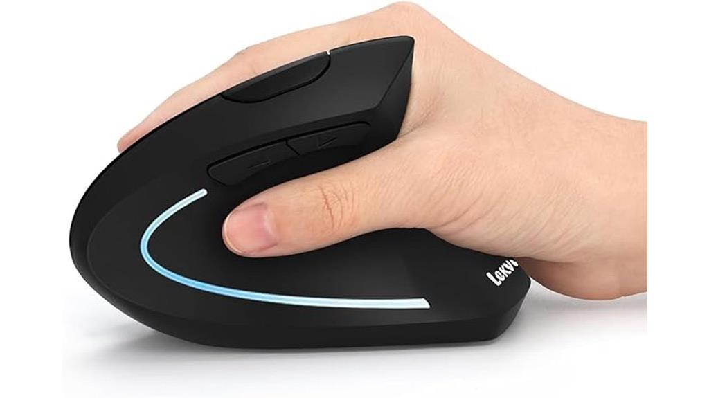 wireless vertical mouse with adjustable dpi