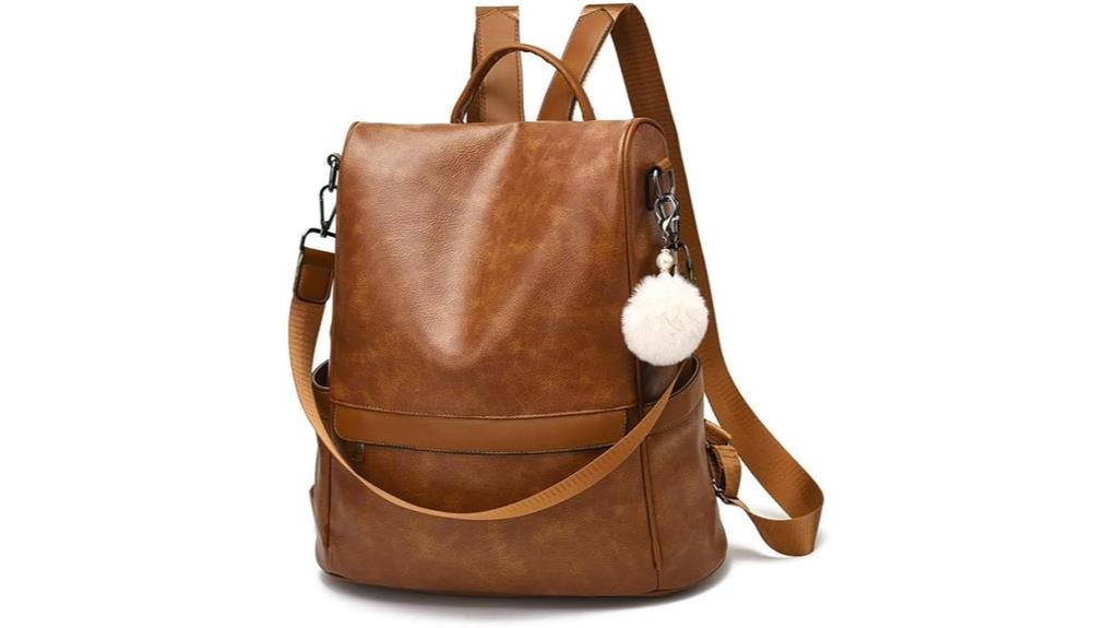 women s pu leather backpack