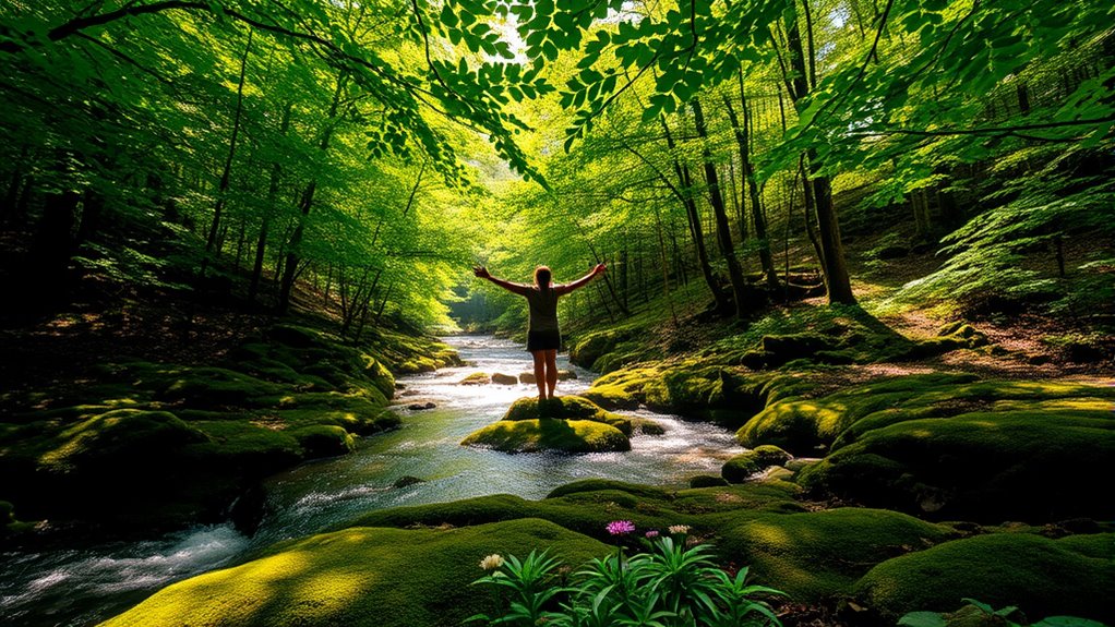 forest bathing lowers stress