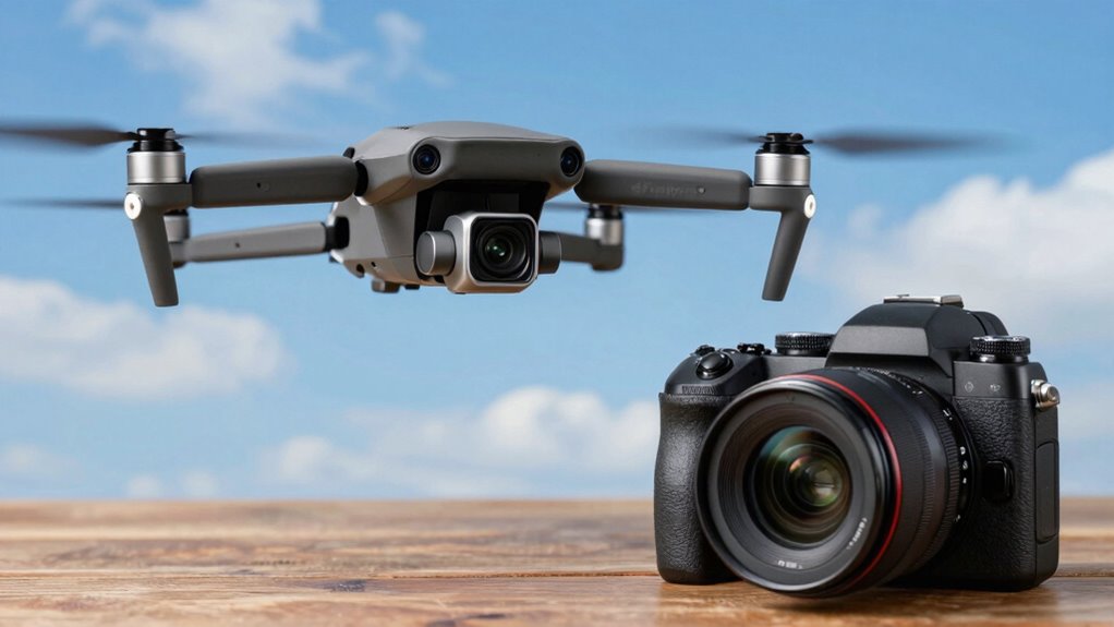 drone camera versus mirrorless