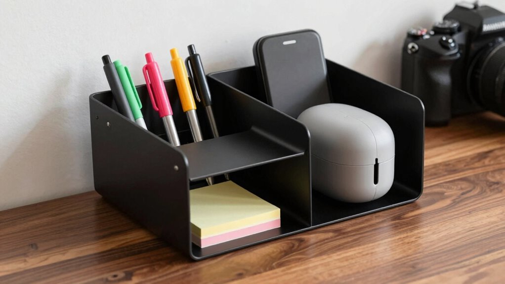 enhanced desk storage system
