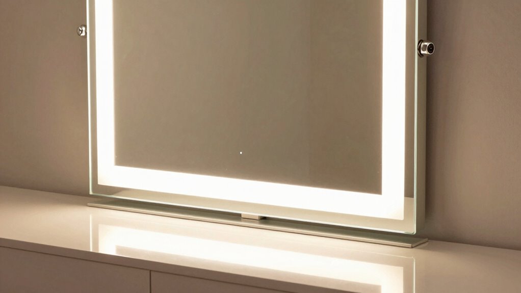 illuminated adjustable grooming mirror