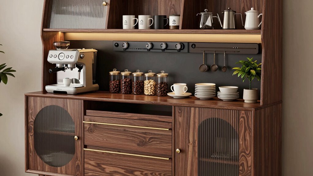 organized stylish coffee station