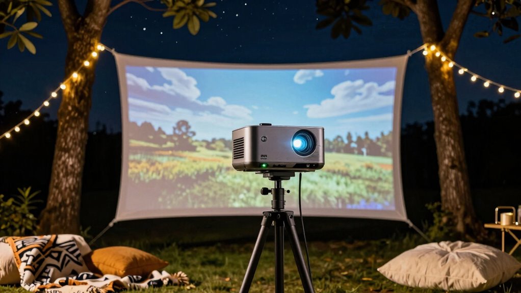 portable weatherproof outdoor projector