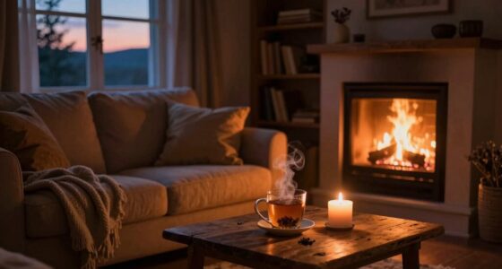 relaxing at home evening