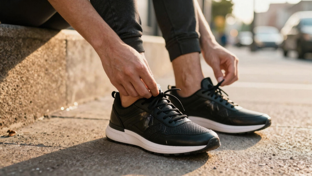Leather Running Sneakers