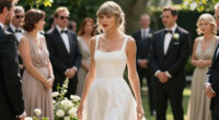 Taylor Swift Wears Dior Dress By Jonathan Anderson For MSG Wedding